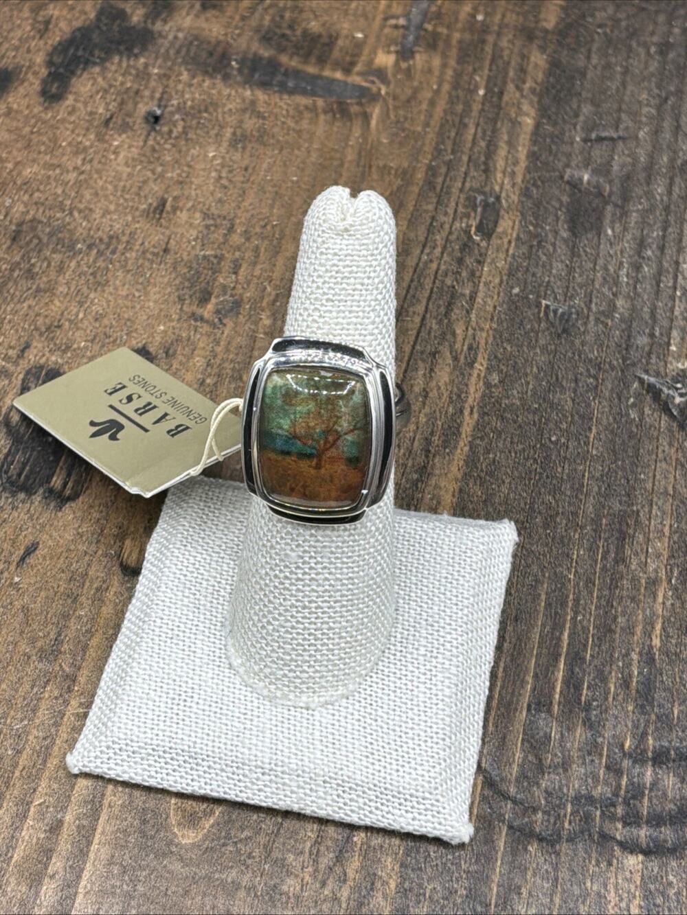 Barse Scenic Rectangle Ring- Clear Quartz- Sterling Silver-6.5-NWT